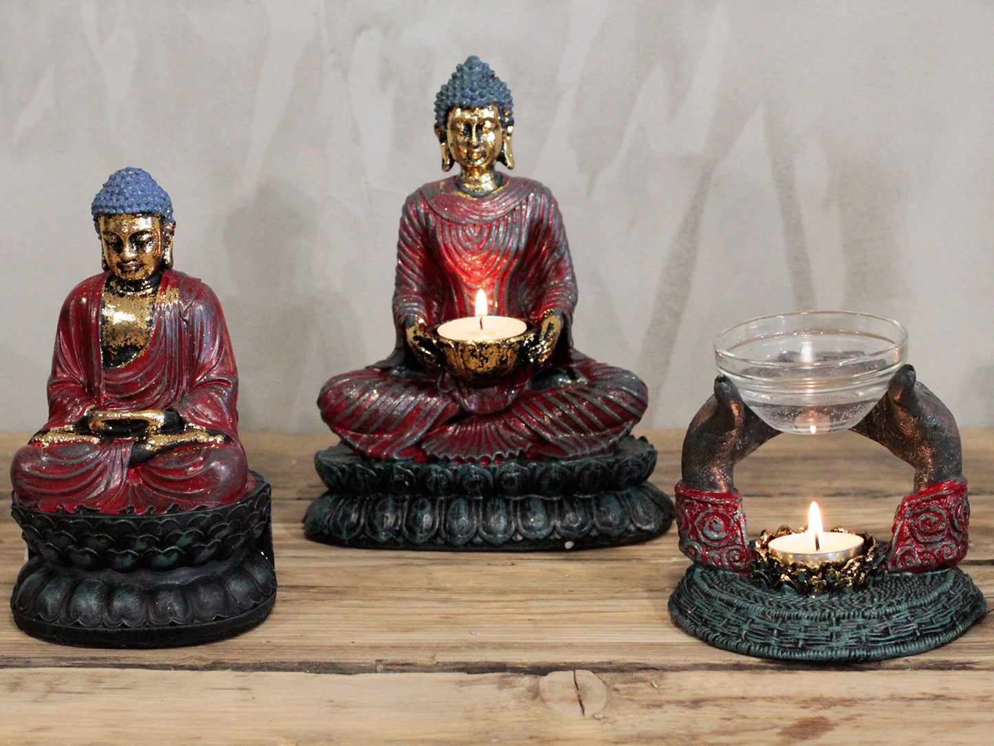 Antique Buddha - Devotee Candle Holder