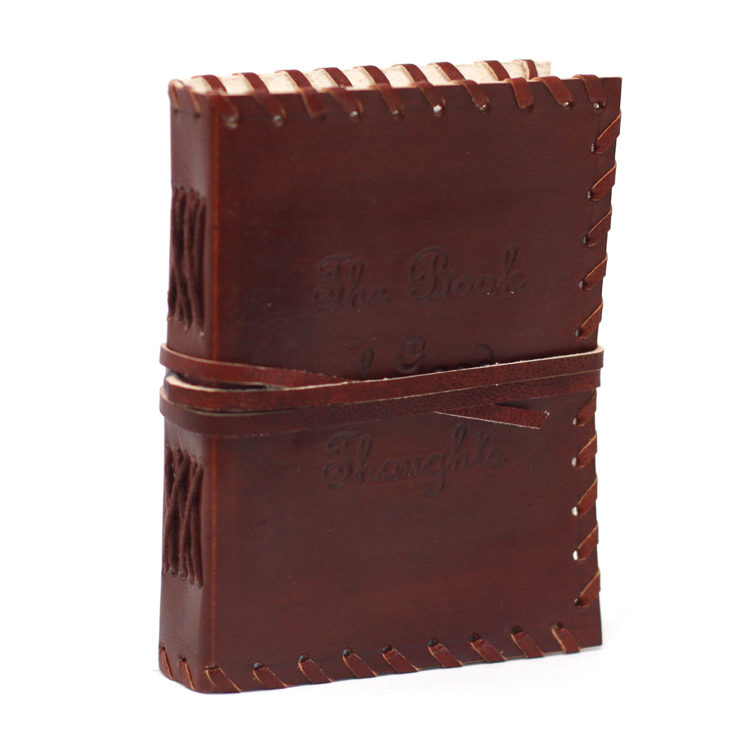 Leather Book of Thoughts with Wrap Notebook (6x4")