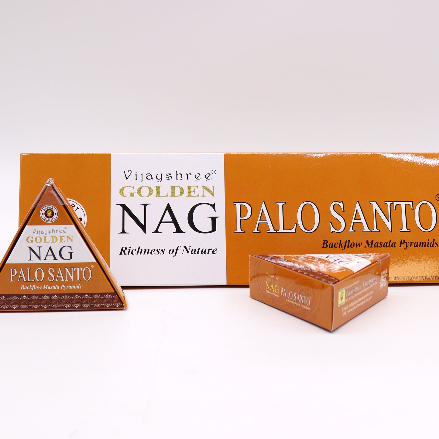 42g Jumbo Golden Nag - Palo Santo Backflow Incense Cones