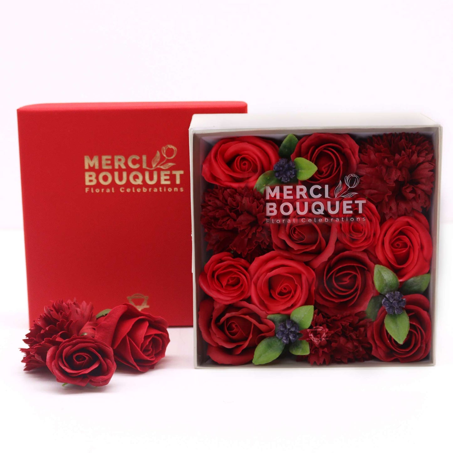 Square Box - Classic Red Roses