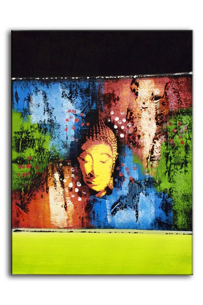 Abstract Buddha Green Long 60x80cm