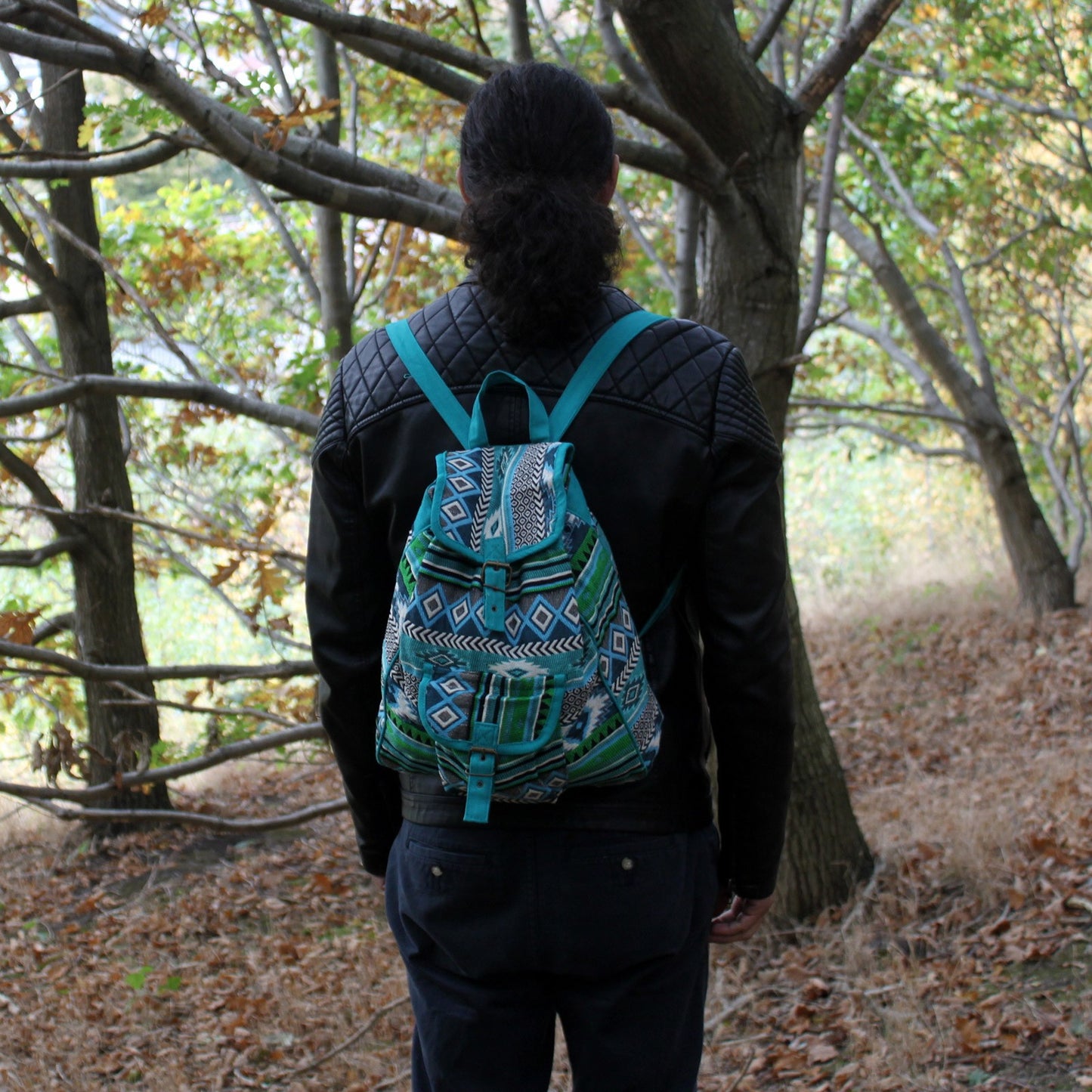 Jacquard Bag - Teal Backpack