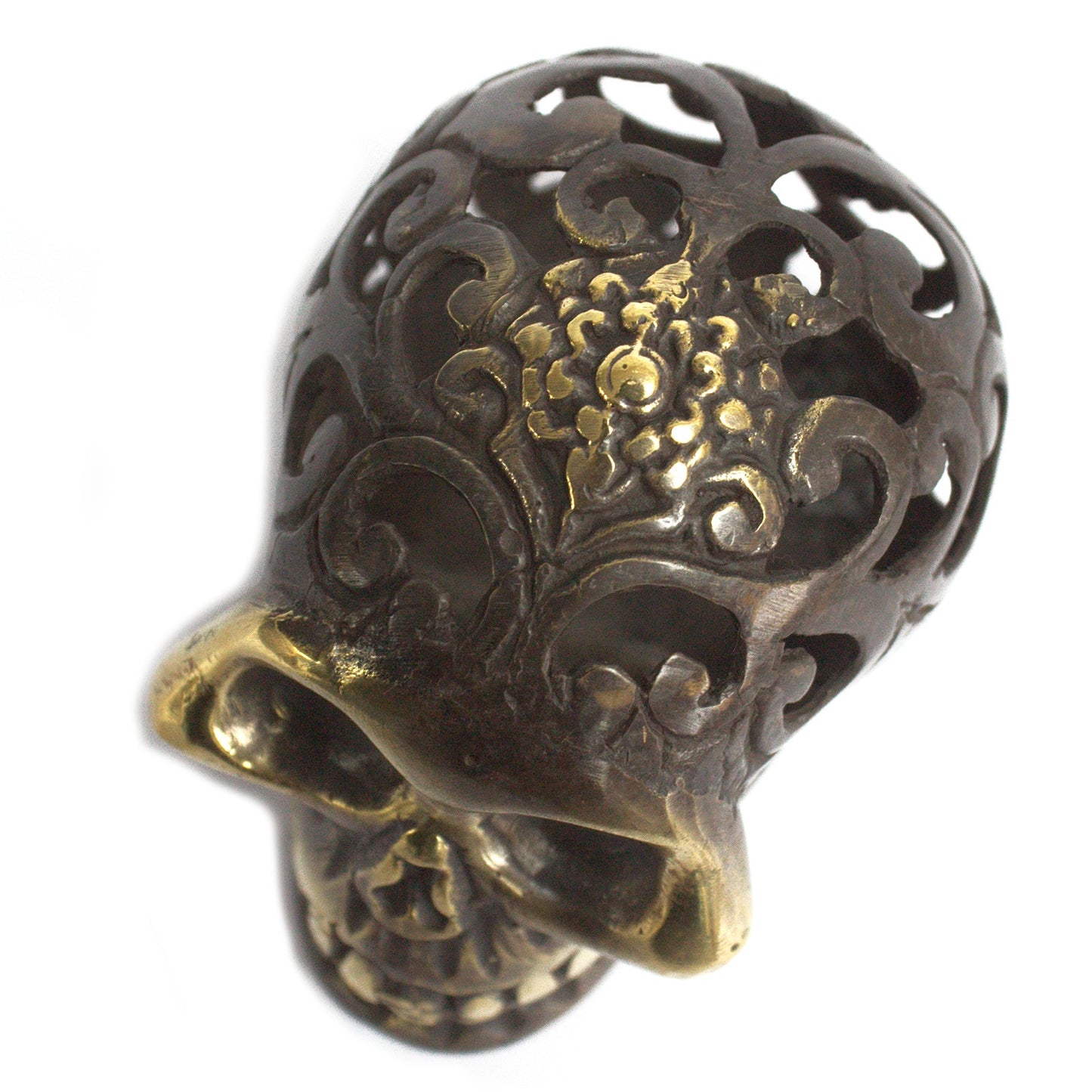 Vintage Brass Skull - Lrg