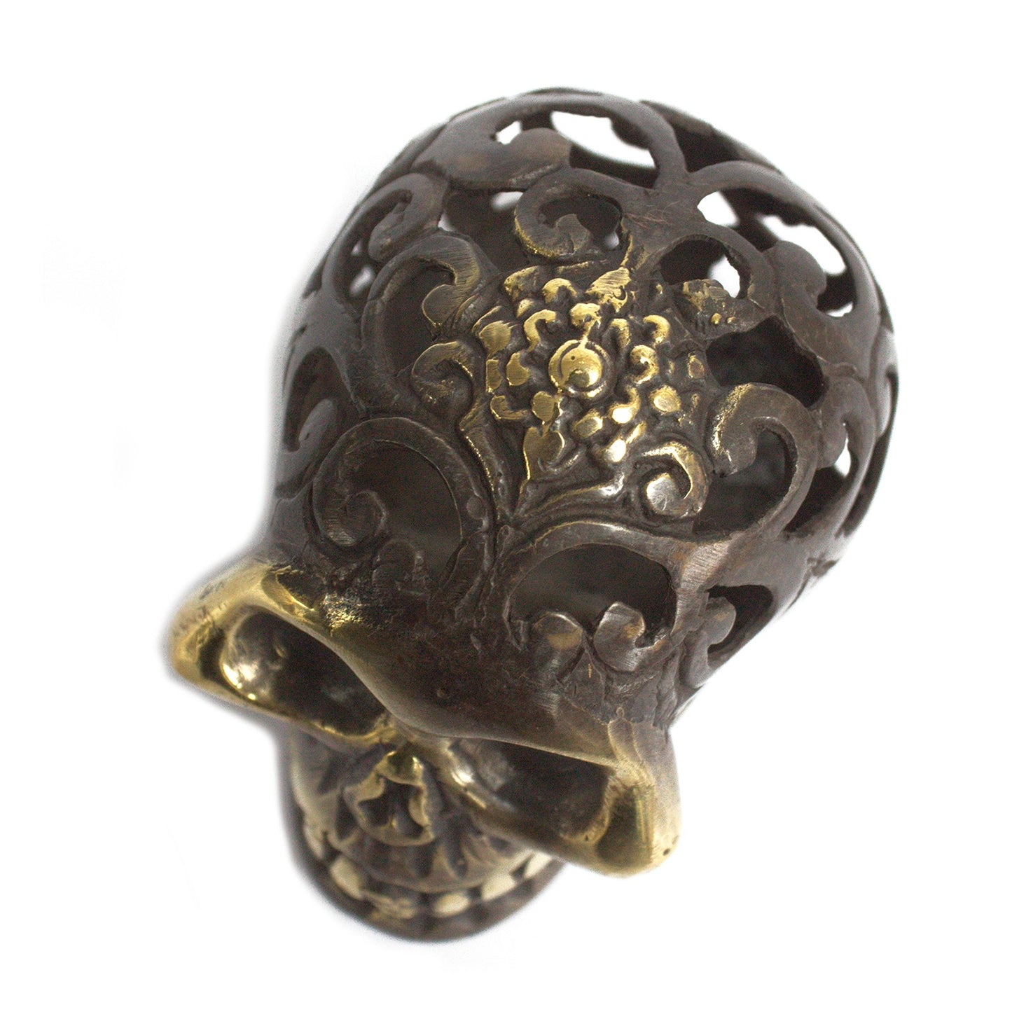 Vintage Brass Skull - Med