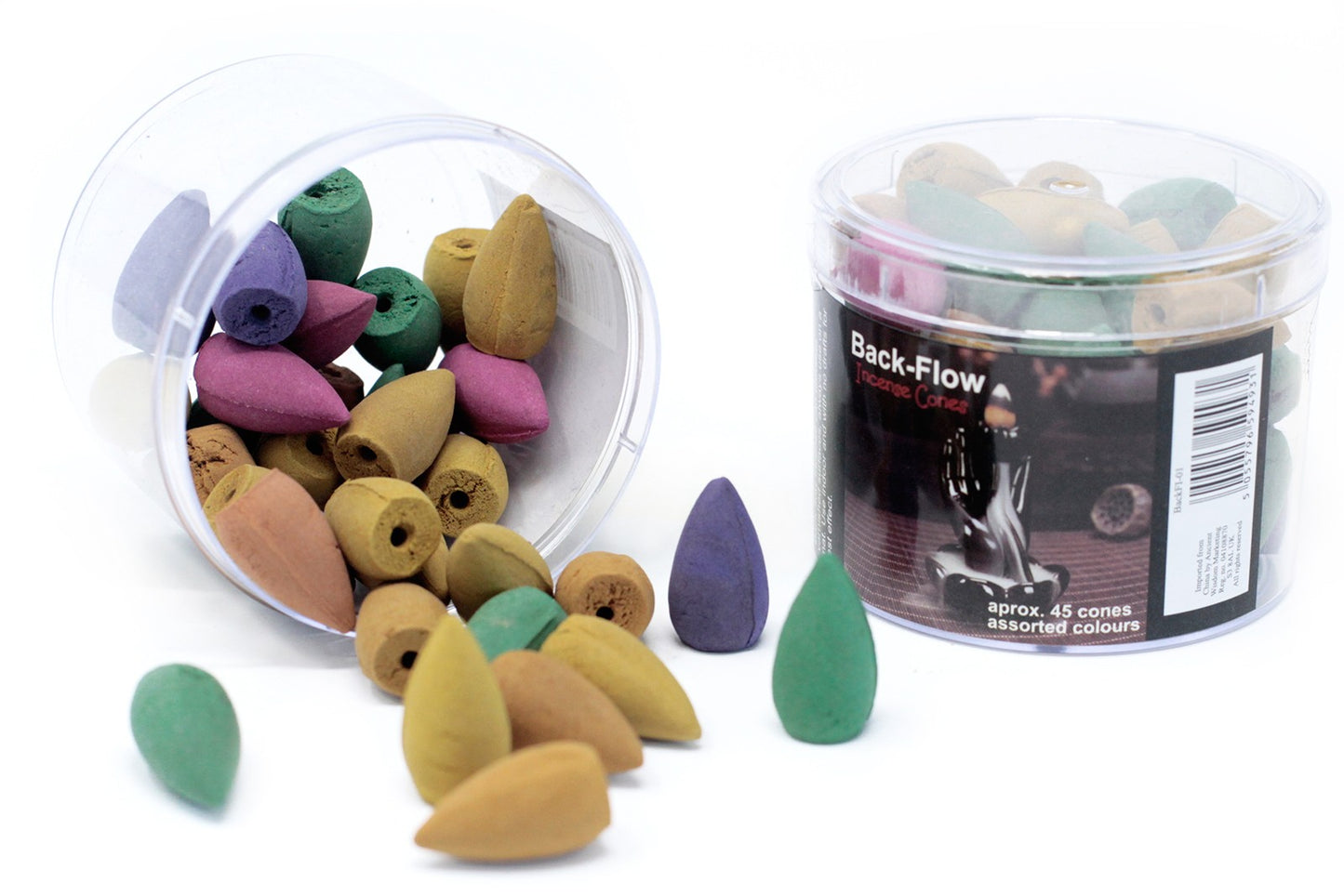 Tub of Assorted Back Flow Incense Cones (aprox 45)