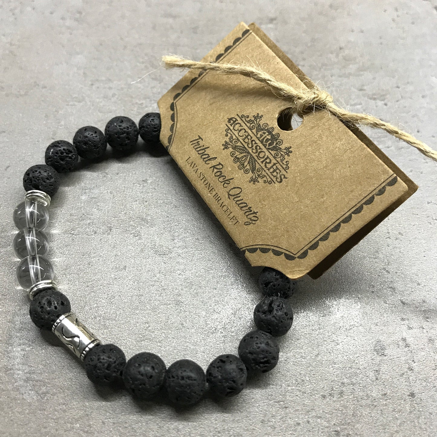 Lava Stone Bracelet - Hamsa Chakra