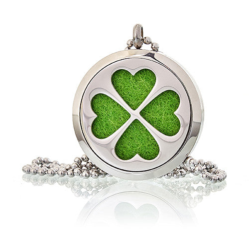 Aromatherapy Diffuser Necklace - Four Leaf Clover 30mm