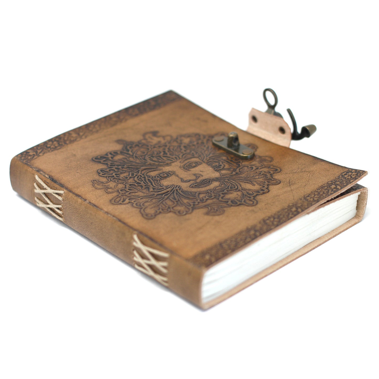 Leather Greenman Notebook (6x8")