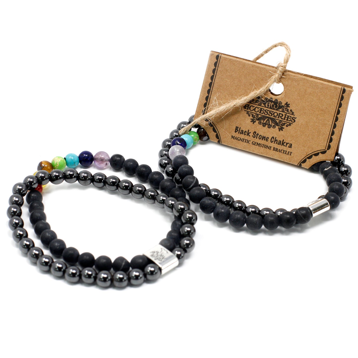 Magnetic Gemstone Bracelet - Black Stone Chakra