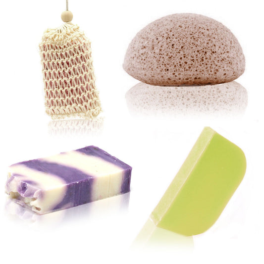 Soap, Solid Shampoo & Sponge Set