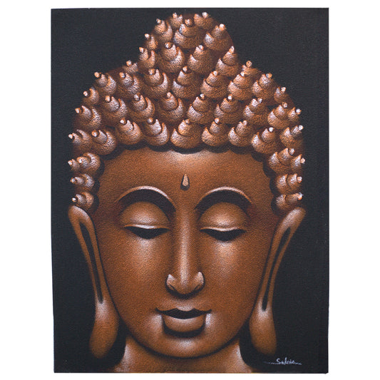 Buddha Painting - Copper Sand Finish