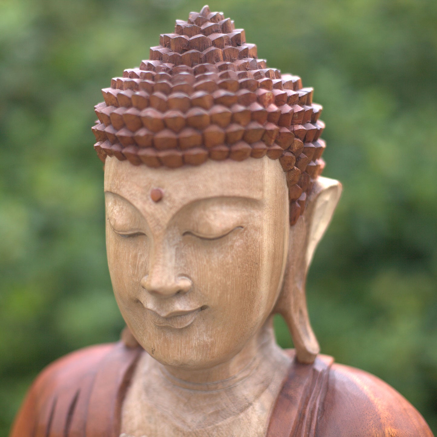 Hand Carved Buddha Statue - 40cm Welcome