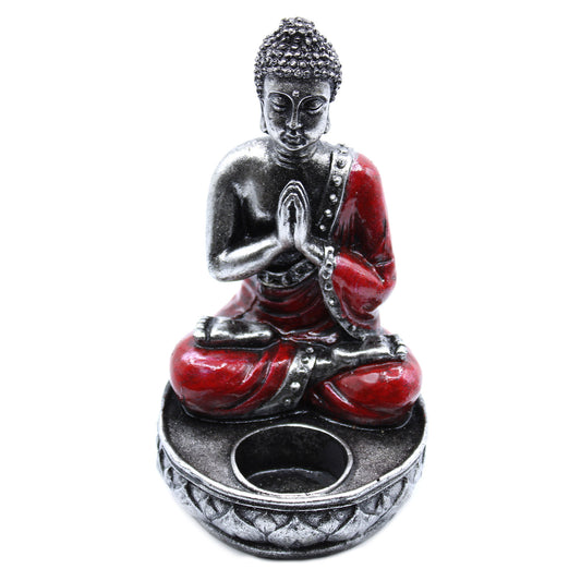 Buddha Candle Holder - Red - Medium