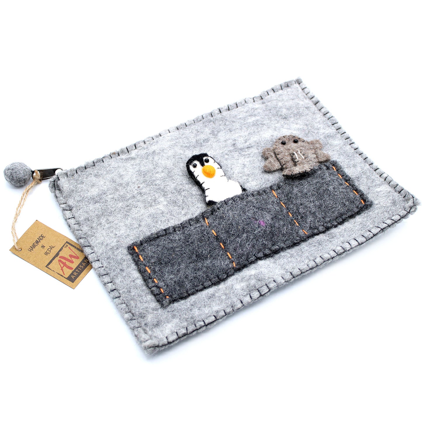 Tablet Pouch with Finger Puppets