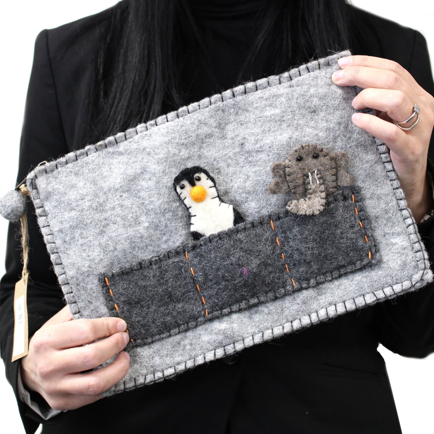 Tablet Pouch with Finger Puppets