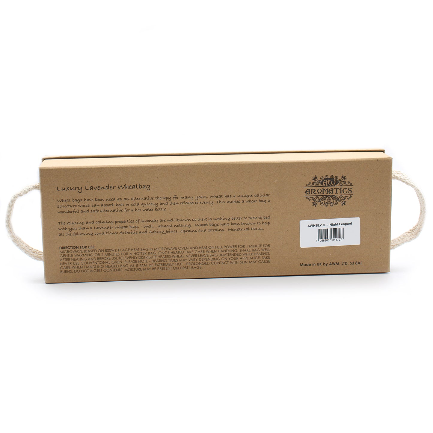 Luxury Lavender  Wheat Bag in Gift Box  - Night Leopard
