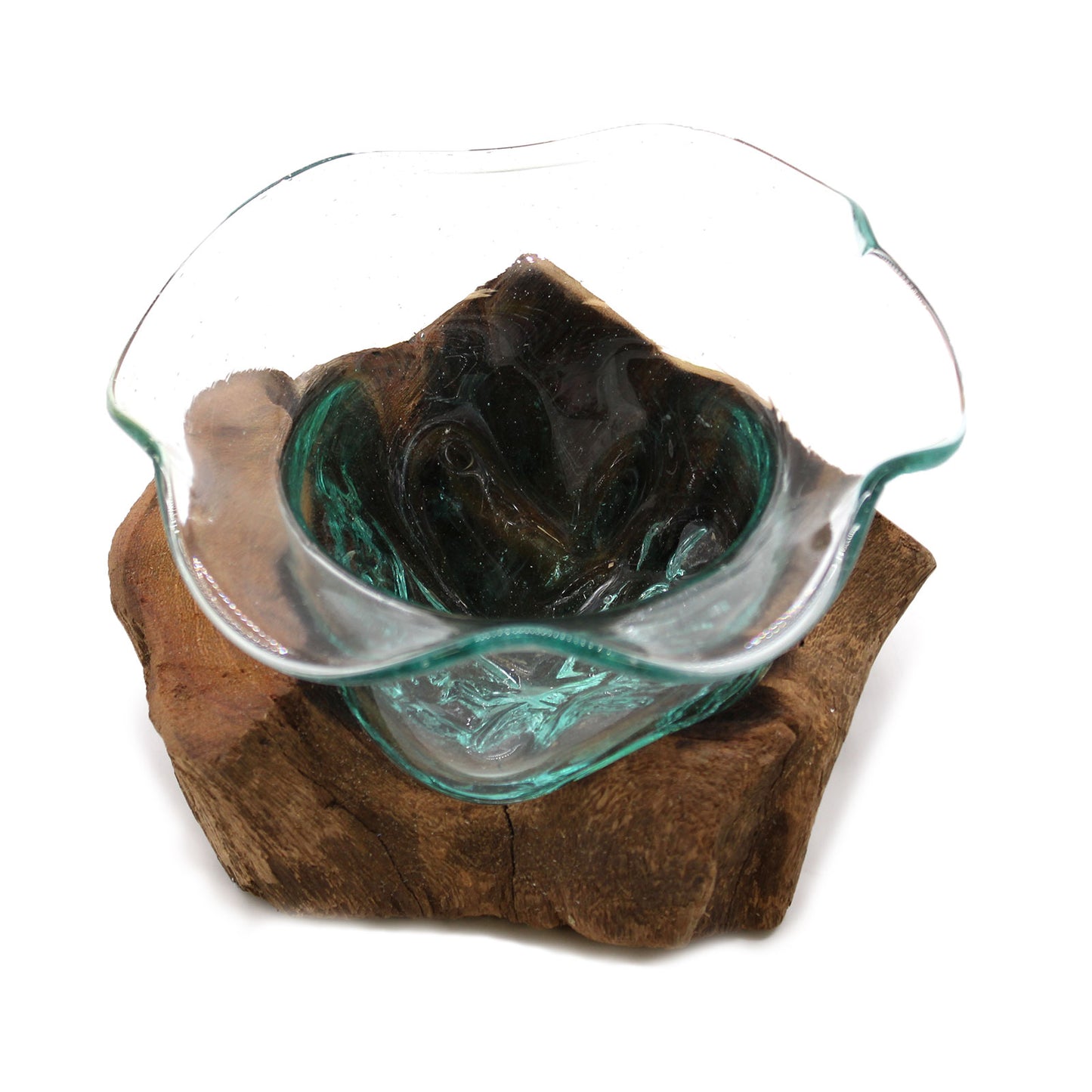Molton Glass Fancy Sweet Bowl on Wood