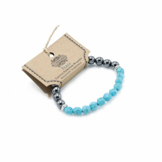 Faceted Gemstone Bracelet - Magnetic Turquoise