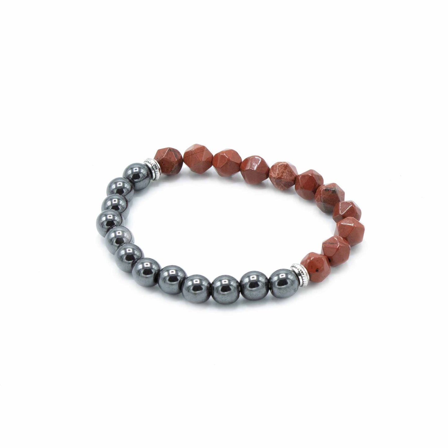 Faceted Gemstone Bracelet - Magnetic Red Jasper