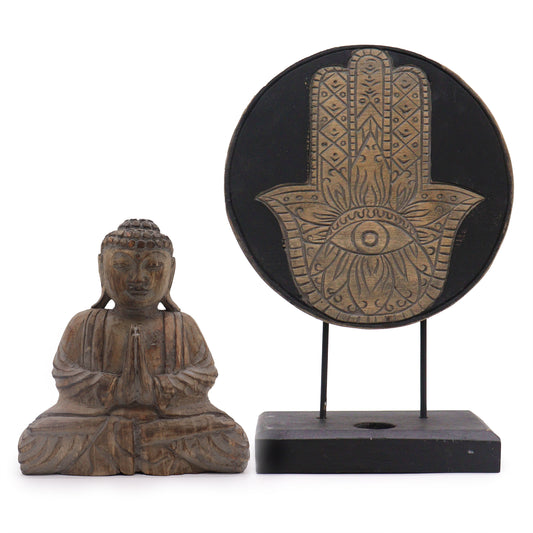 Buddha Feng Shui Set - Hamsa - Grey