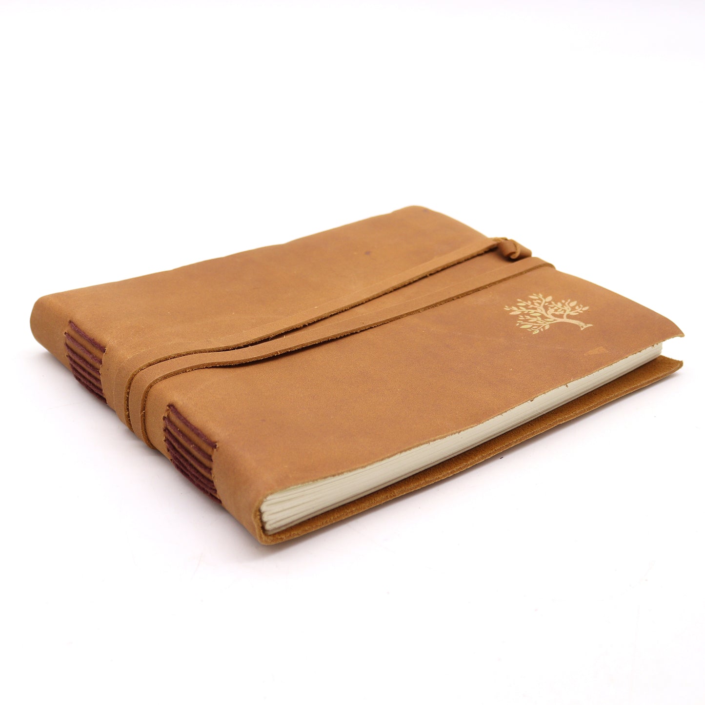 Leather Sketchbook Golden Tree - 144 pages -  18x23cm