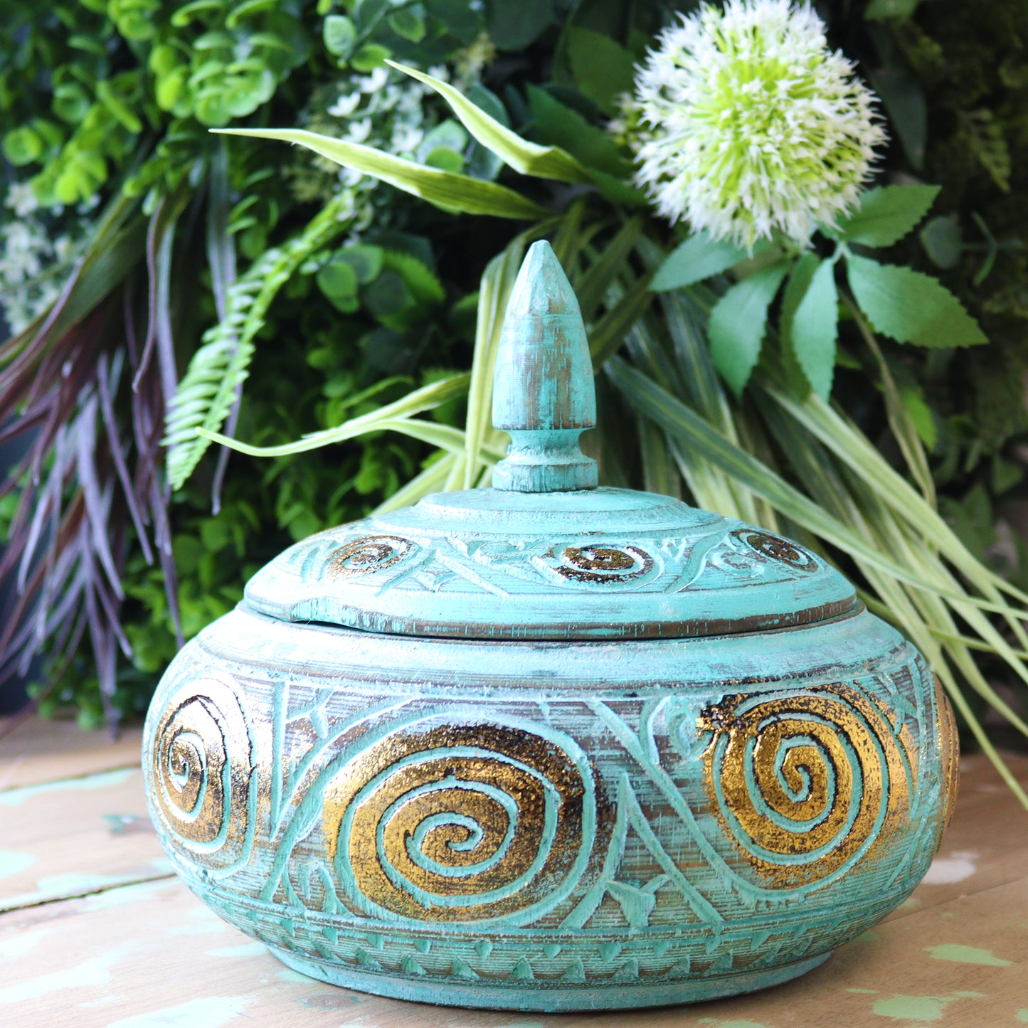 Turquoise Squat  Sweet Jar