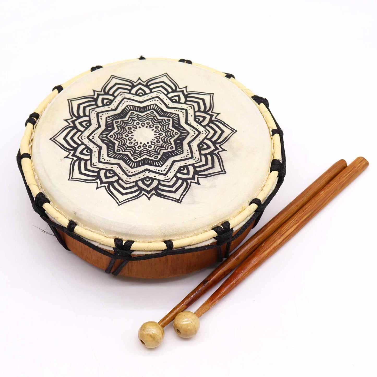 Mandala Shamanic Drum with Sticks - 20cm