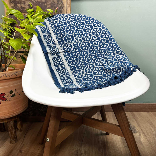 Handmade Indigo Runner - 170x60cm - Madjid Tiles