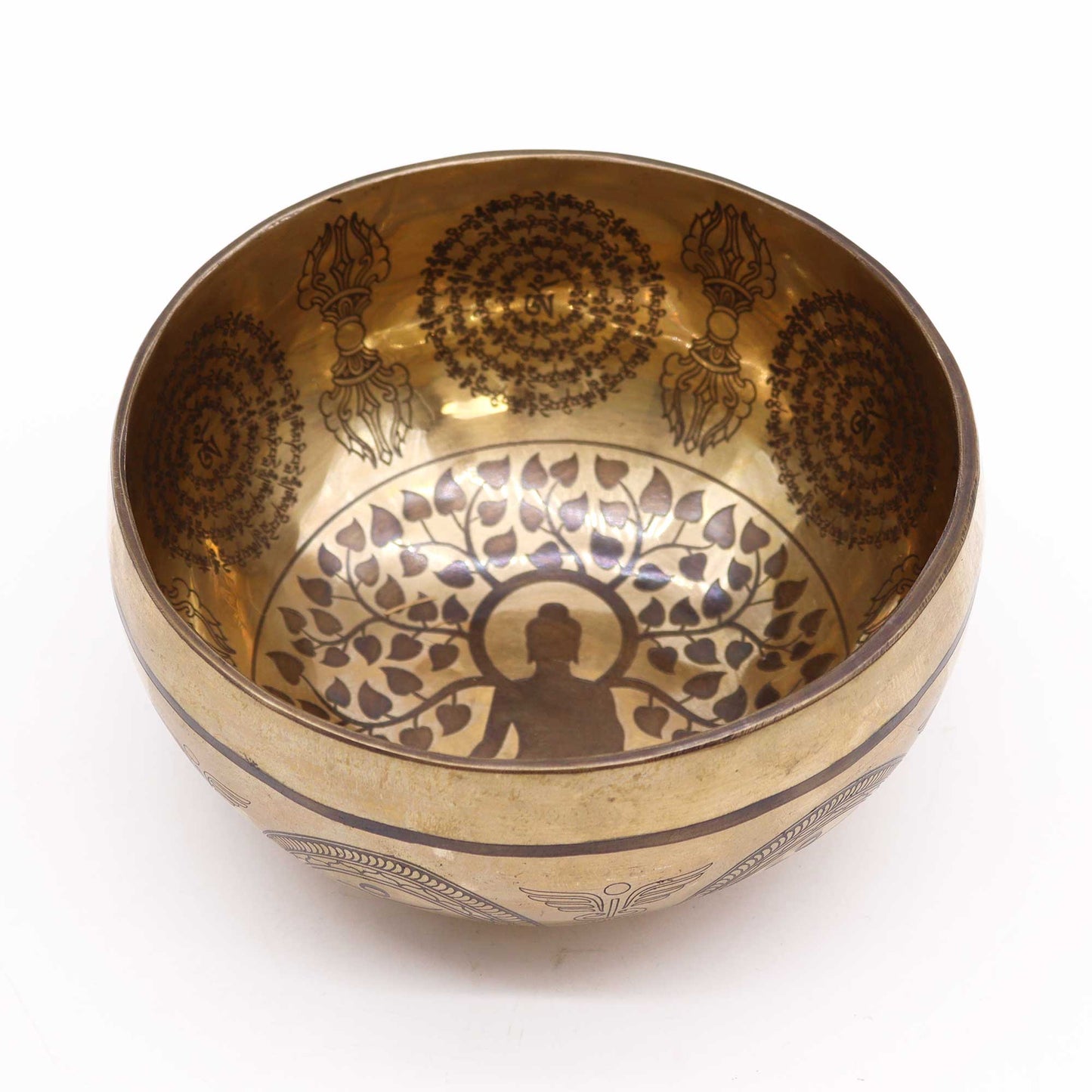 Tibetan Healing Engraved Bowl - 16cm - Bodhi Tree Buddha